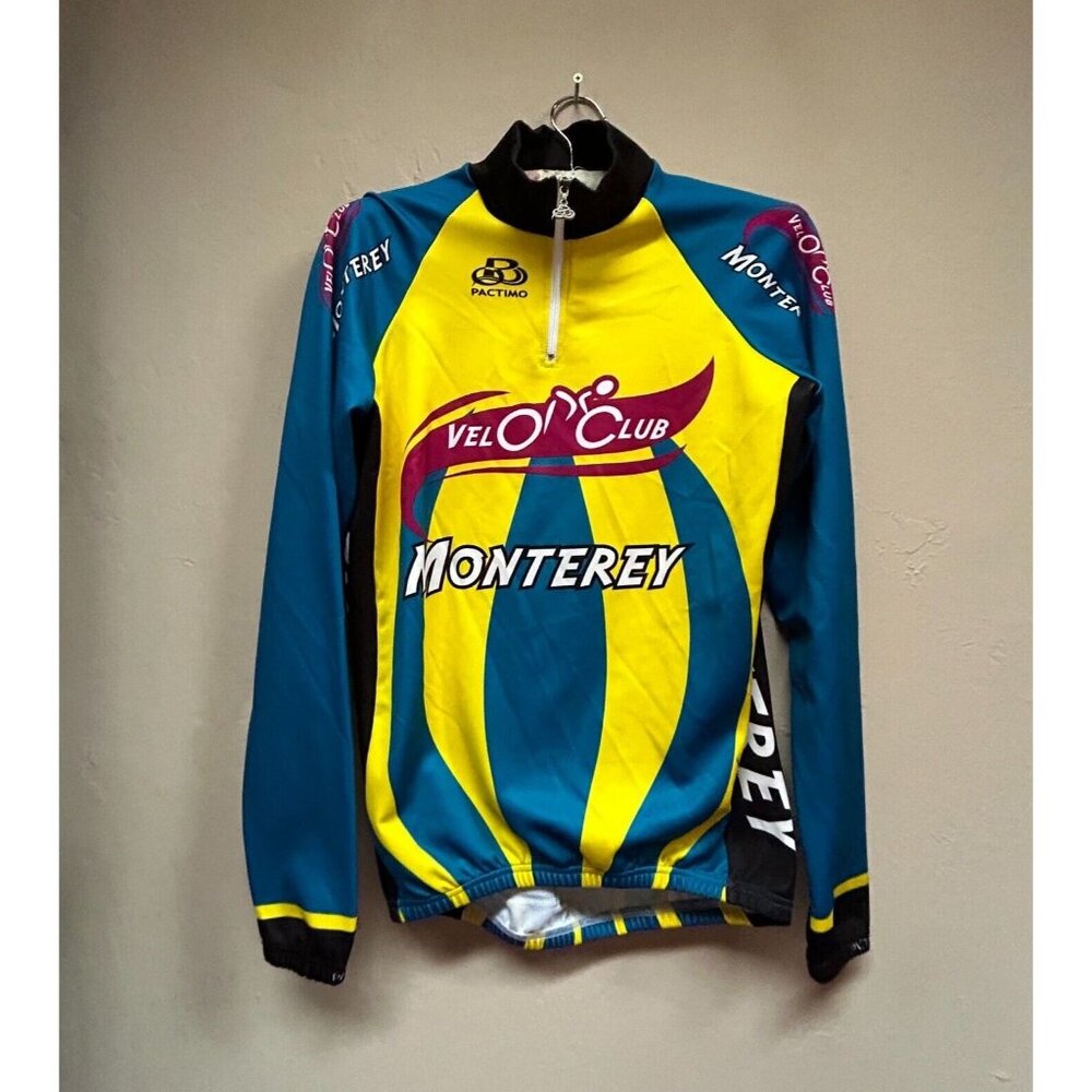 Pactimo Sports Velo Club Monterey Mens Medium 1/4 Zip Cycling Jersey Long Sleeve